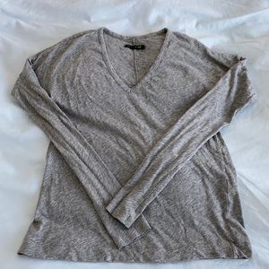 Rag and bone jean heather gray long sleeve v neck XS